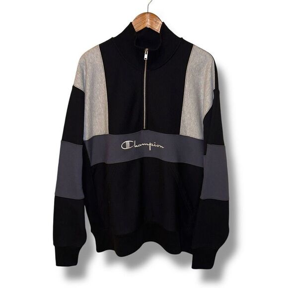 Champion Reverse Weave 1/4 Zip Embroidered Sweatshirt Sz XL - Picture 1 of 10